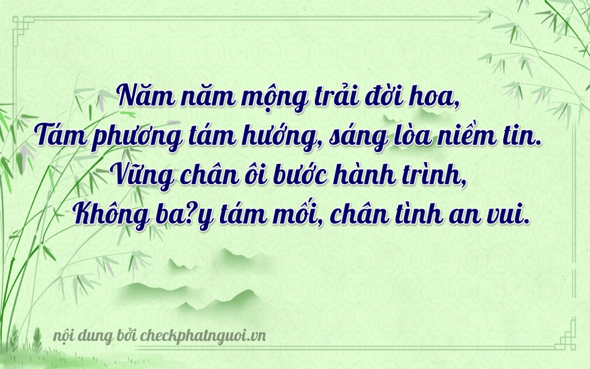Bài thơ ý nghĩa cho <b>biển số 37A-55890</b> tại website checkphatnguoi.vn