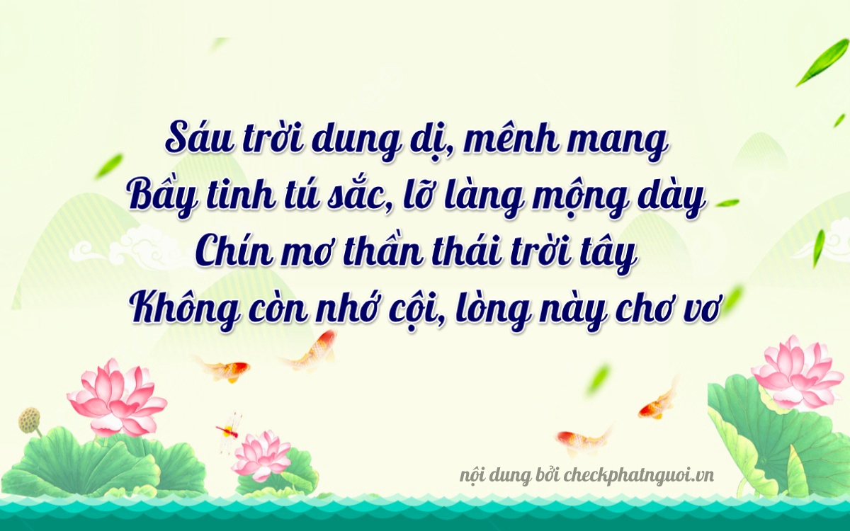 Bài thơ ý nghĩa cho <b>biển số 37A-56790</b> tại website checkphatnguoi.vn