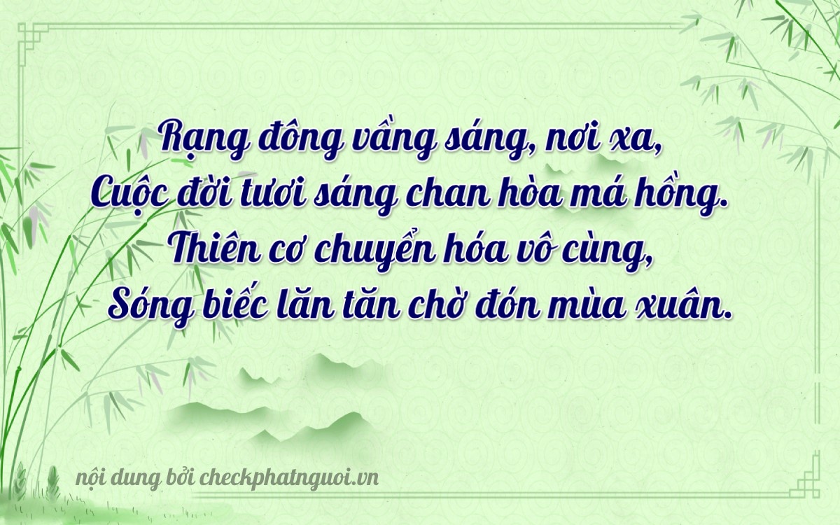 Bài thơ ý nghĩa cho <b>biển số 37A-59036</b> tại website checkphatnguoi.vn