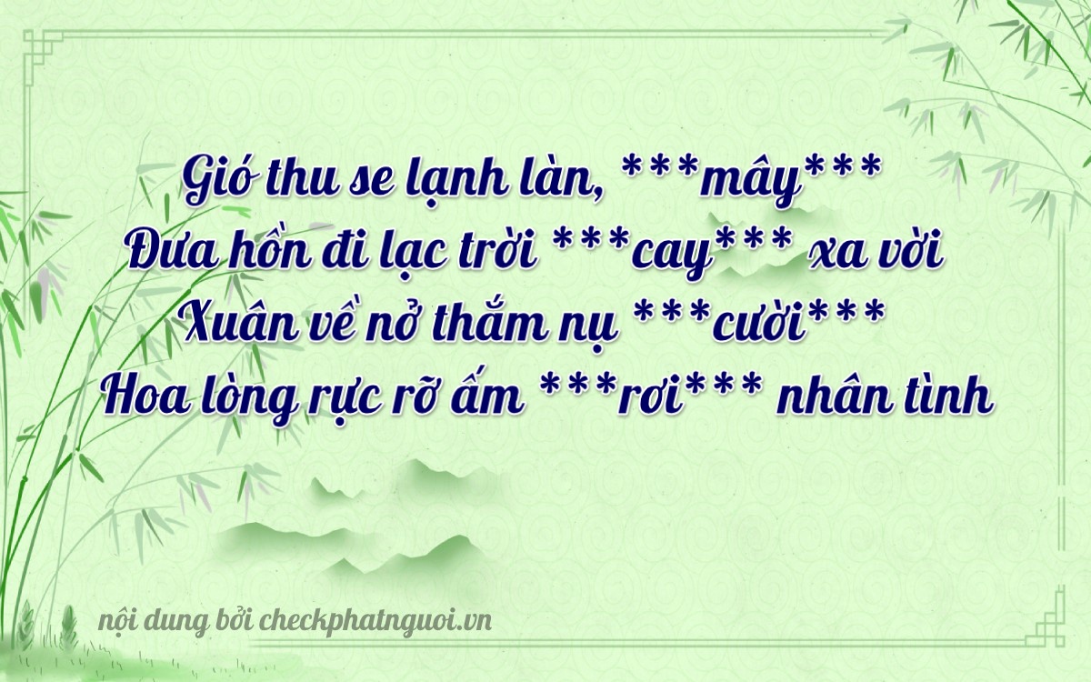 Bài thơ ý nghĩa cho <b>biển số 37A-62212</b> tại website checkphatnguoi.vn
