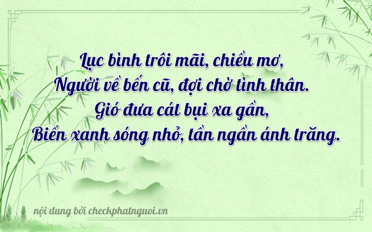 Bài thơ ý nghĩa cho <b>biển số 37A-64668</b> tại website checkphatnguoi.vn