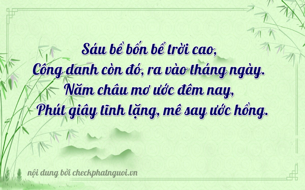 Bài thơ ý nghĩa cho <b>biển số 37A-65499</b> tại website checkphatnguoi.vn