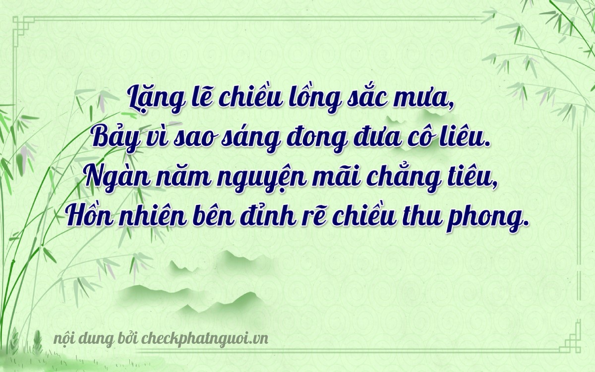 Bài thơ ý nghĩa cho <b>biển số 37A-67267</b> tại website checkphatnguoi.vn