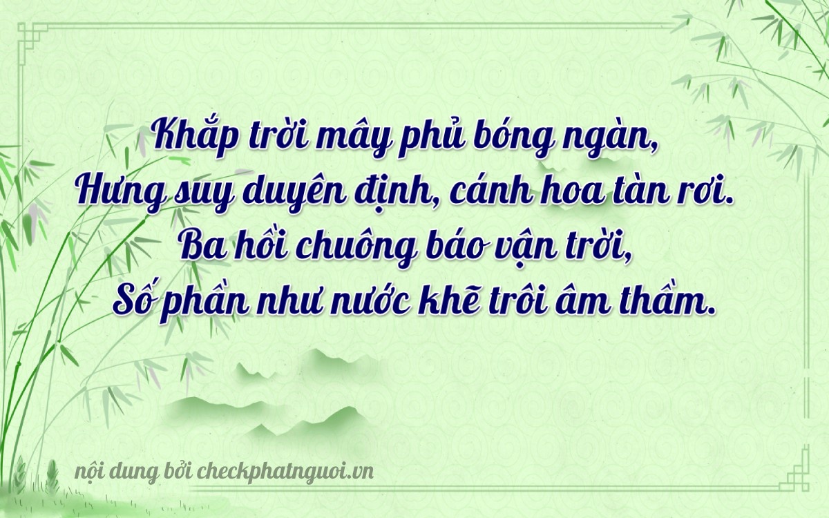 Bài thơ ý nghĩa cho <b>biển số 37A-68307</b> tại website checkphatnguoi.vn