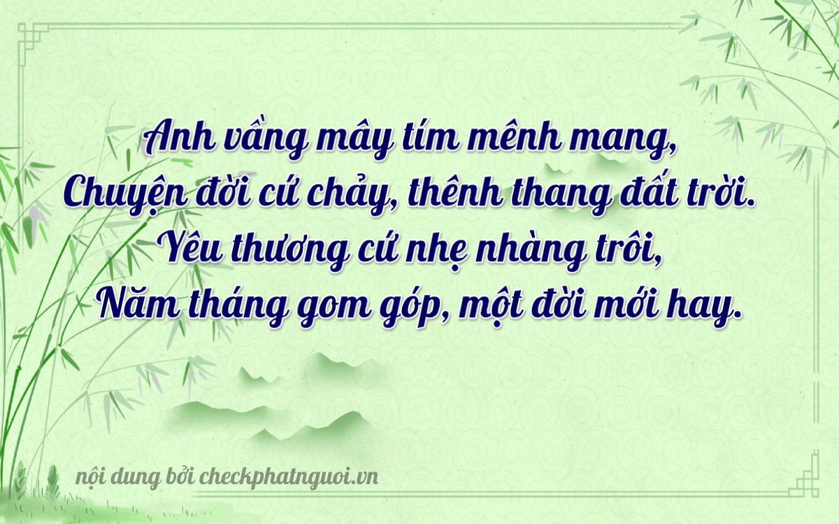 Bài thơ ý nghĩa cho <b>biển số 37A-68700</b> tại website checkphatnguoi.vn