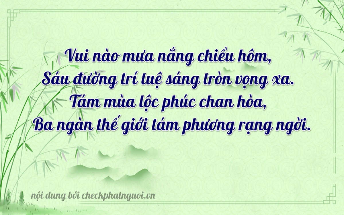 Bài thơ ý nghĩa cho <b>biển số 37A-68829</b> tại website checkphatnguoi.vn