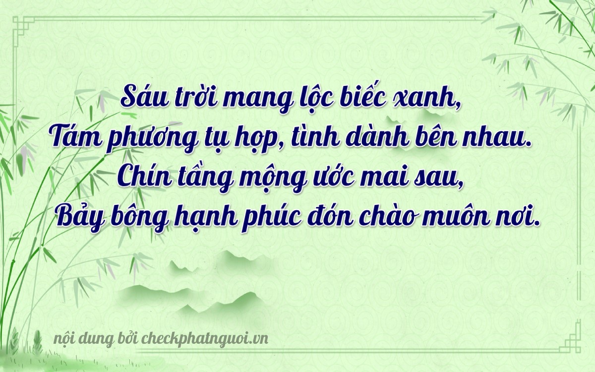 Bài thơ ý nghĩa cho <b>biển số 37A-68997</b> tại website checkphatnguoi.vn