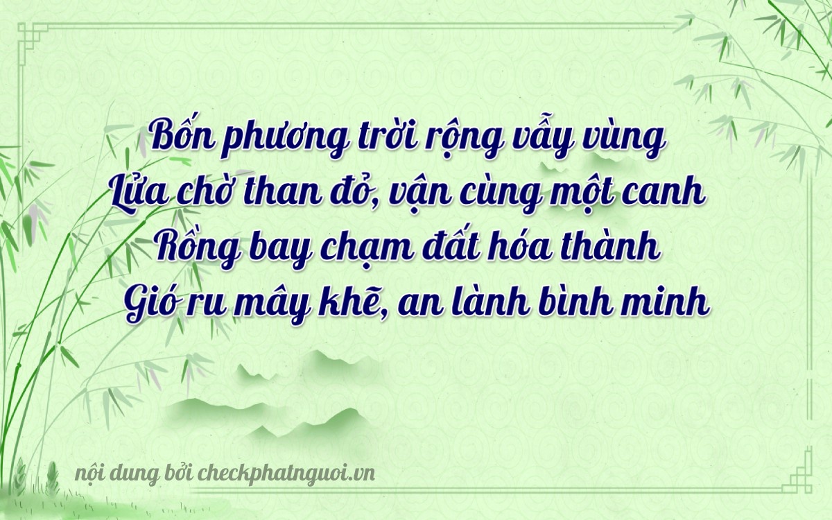 Bài thơ ý nghĩa cho <b>biển số 37A-69227</b> tại website checkphatnguoi.vn