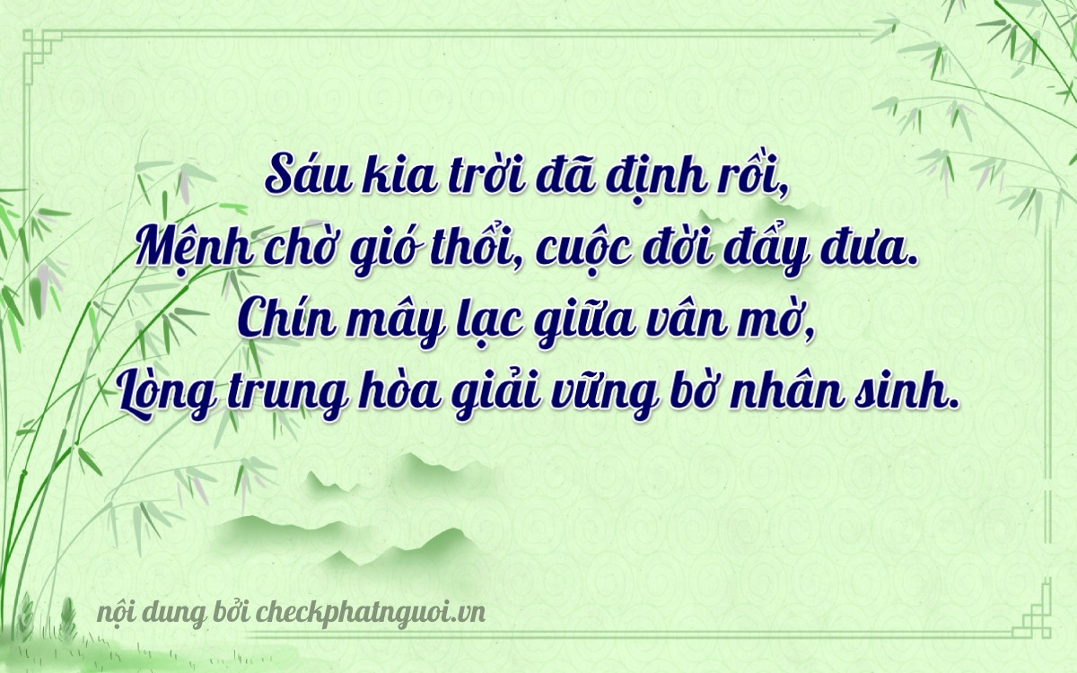 Bài thơ ý nghĩa cho <b>biển số 37A-69946</b> tại website checkphatnguoi.vn
