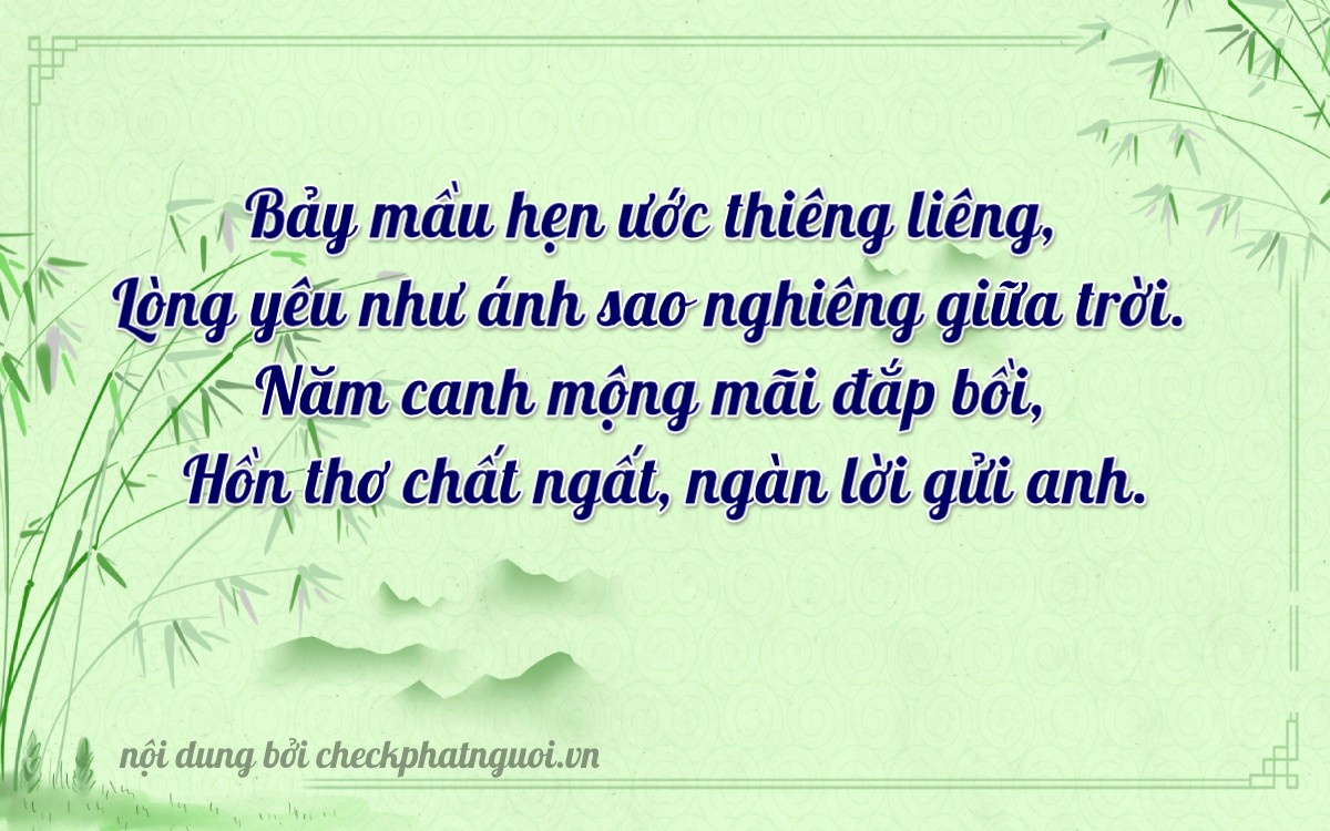 Bài thơ ý nghĩa cho <b>biển số 37A-71542</b> tại website checkphatnguoi.vn