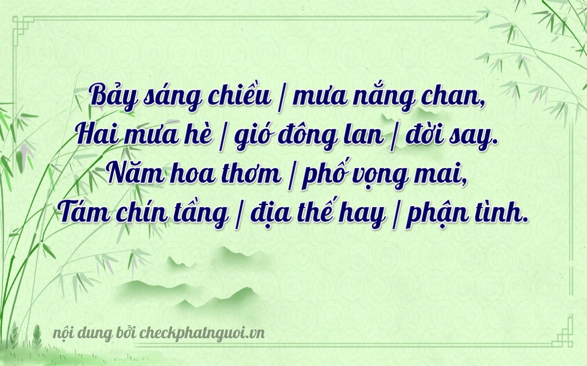 Bài thơ ý nghĩa cho <b>biển số 37A-72586</b> tại website checkphatnguoi.vn