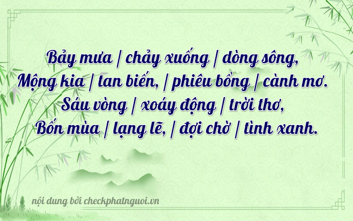 Bài thơ ý nghĩa cho <b>biển số 37A-76734</b> tại website checkphatnguoi.vn