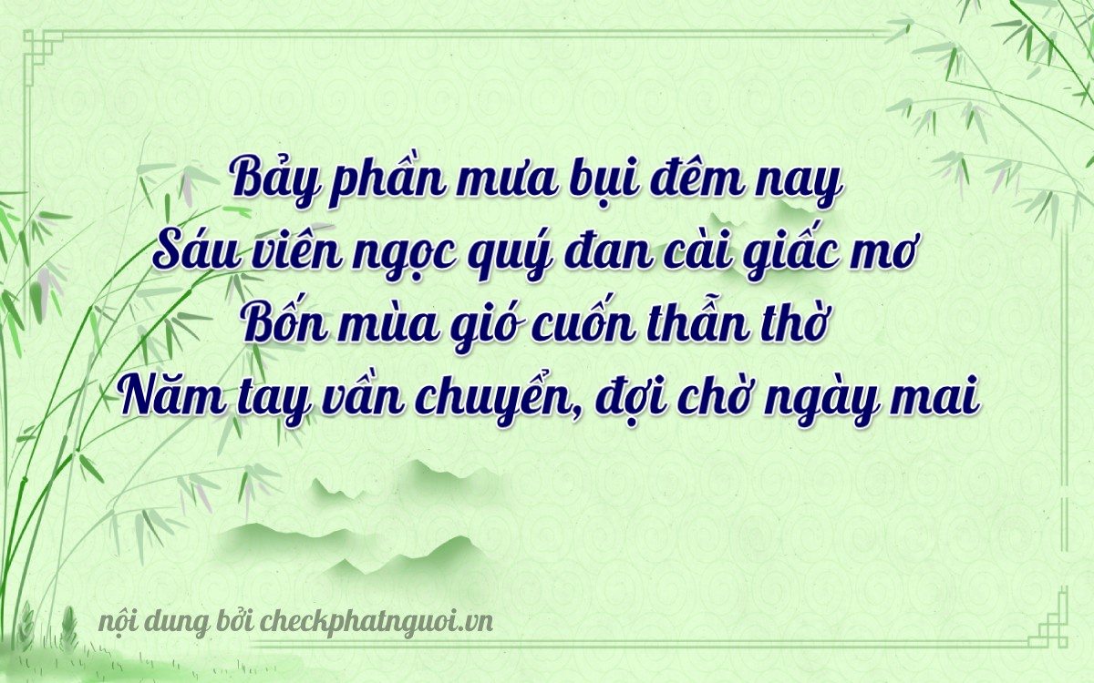 Bài thơ ý nghĩa cho <b>biển số 37A-76754</b> tại website checkphatnguoi.vn