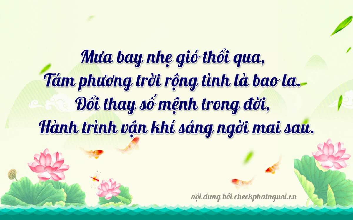 Bài thơ ý nghĩa cho <b>biển số 37A-78723</b> tại website checkphatnguoi.vn