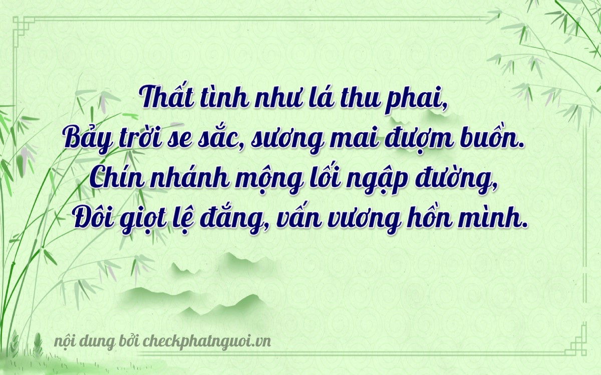 Bài thơ ý nghĩa cho <b>biển số 37A-79279</b> tại website checkphatnguoi.vn