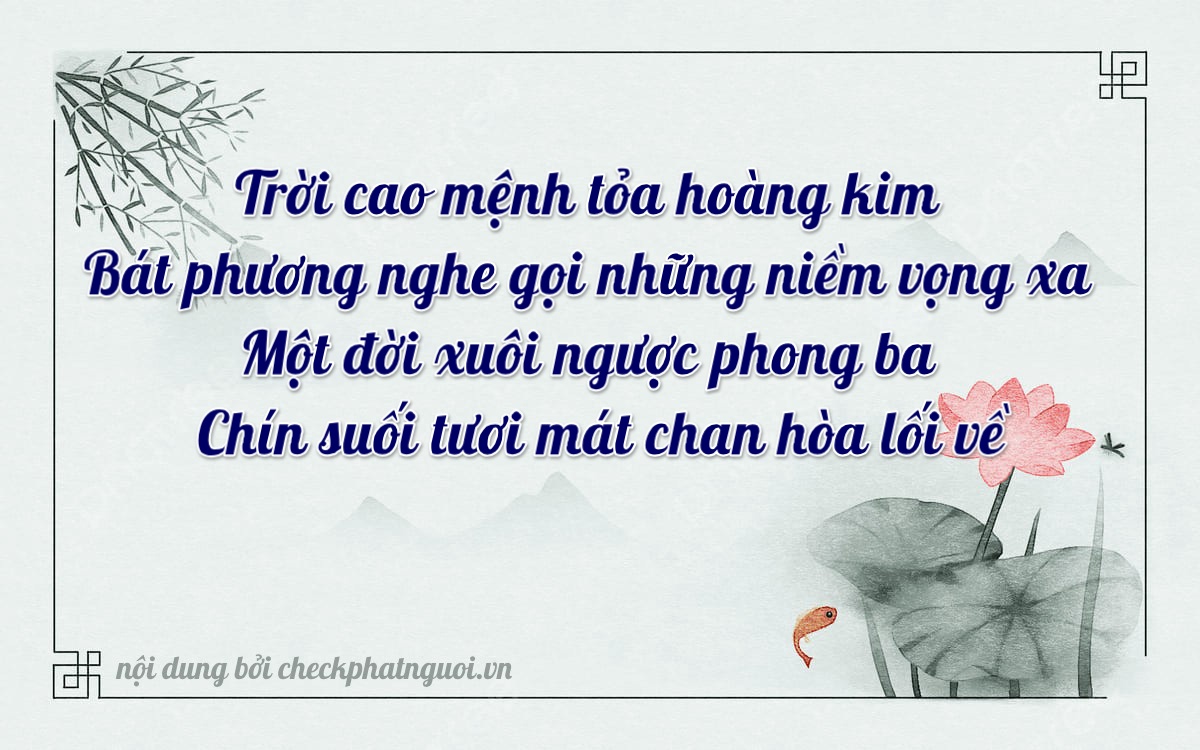 Bài thơ ý nghĩa cho <b>biển số 37A-81119</b> tại website checkphatnguoi.vn