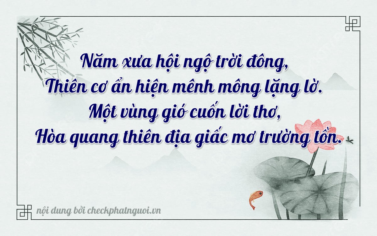 Bài thơ ý nghĩa cho <b>biển số 37A-81140</b> tại website checkphatnguoi.vn