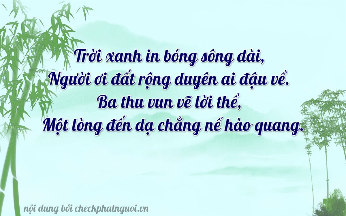 Bài thơ ý nghĩa cho <b>biển số 37A-81331</b> tại website checkphatnguoi.vn