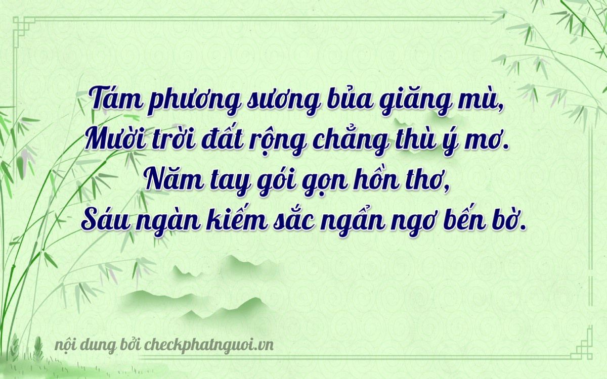 Bài thơ ý nghĩa cho <b>biển số 37A-81568</b> tại website checkphatnguoi.vn