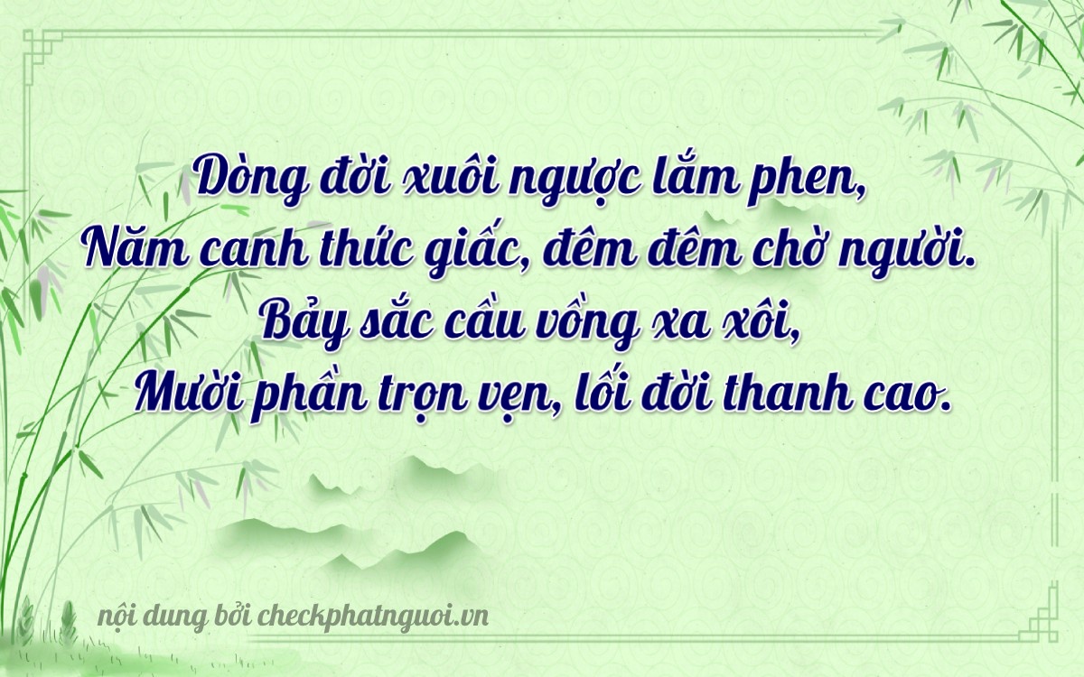 Bài thơ ý nghĩa cho <b>biển số 37A-83517</b> tại website checkphatnguoi.vn