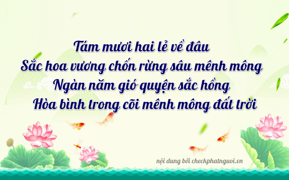 Bài thơ ý nghĩa cho <b>biển số 37A-8622</b> tại website checkphatnguoi.vn