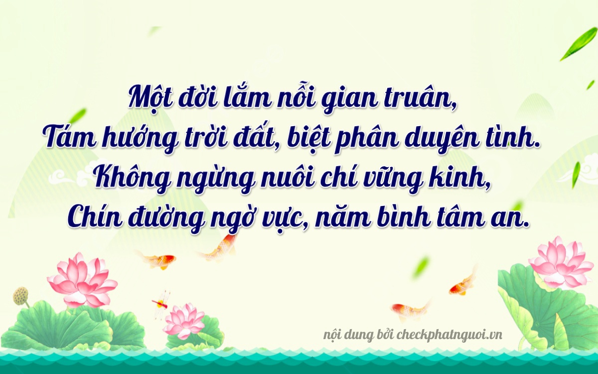 Bài thơ ý nghĩa cho <b>biển số 37A-88069</b> tại website checkphatnguoi.vn