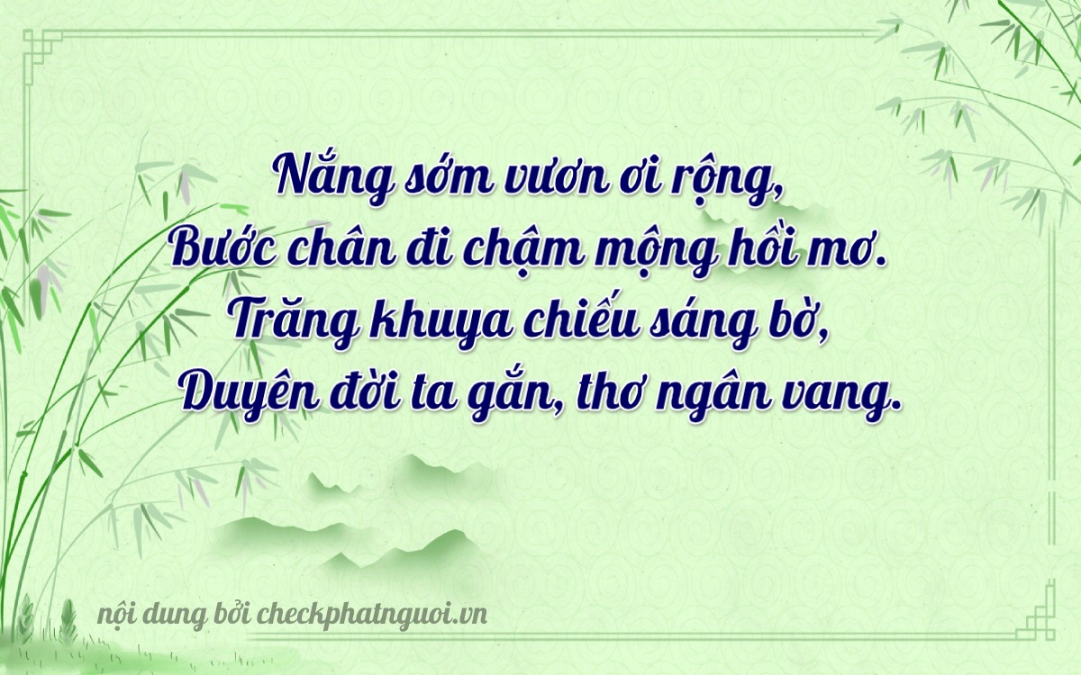 Bài thơ ý nghĩa cho <b>biển số 37A-88891</b> tại website checkphatnguoi.vn