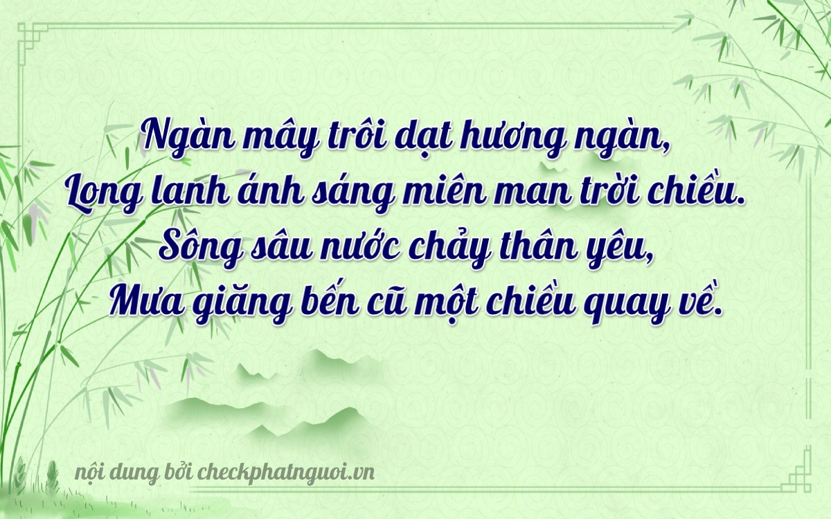 Bài thơ ý nghĩa cho <b>biển số 37A-89072</b> tại website checkphatnguoi.vn