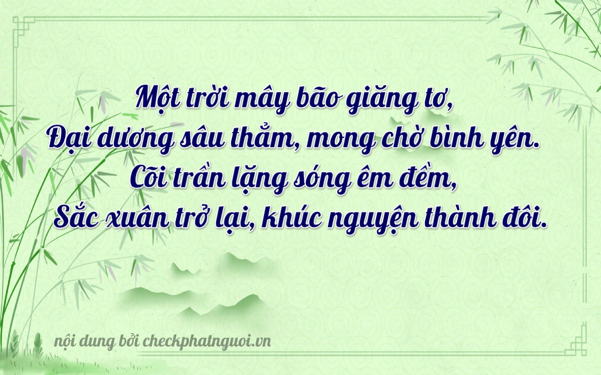 Bài thơ ý nghĩa cho <b>biển số 37A-90103</b> tại website checkphatnguoi.vn