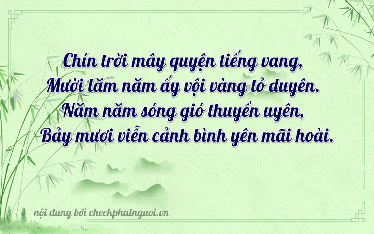 Bài thơ ý nghĩa cho <b>biển số 37A-91537</b> tại website checkphatnguoi.vn
