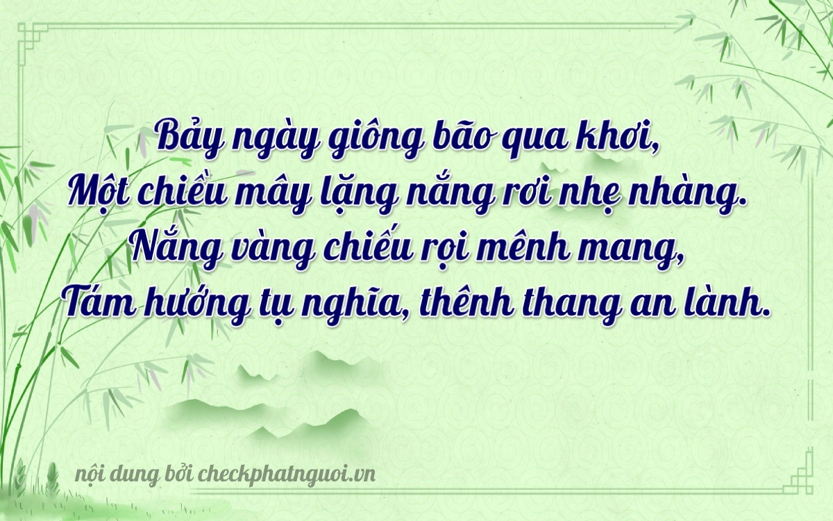 Bài thơ ý nghĩa cho <b>biển số 37A-91718</b> tại website checkphatnguoi.vn