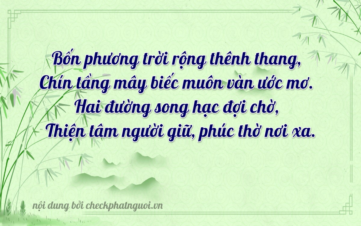 Bài thơ ý nghĩa cho <b>biển số 37A-92675</b> tại website checkphatnguoi.vn