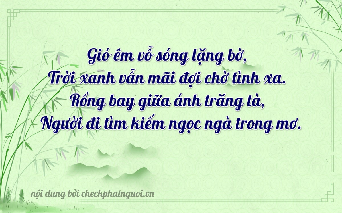 Bài thơ ý nghĩa cho <b>biển số 37A-93155</b> tại website checkphatnguoi.vn