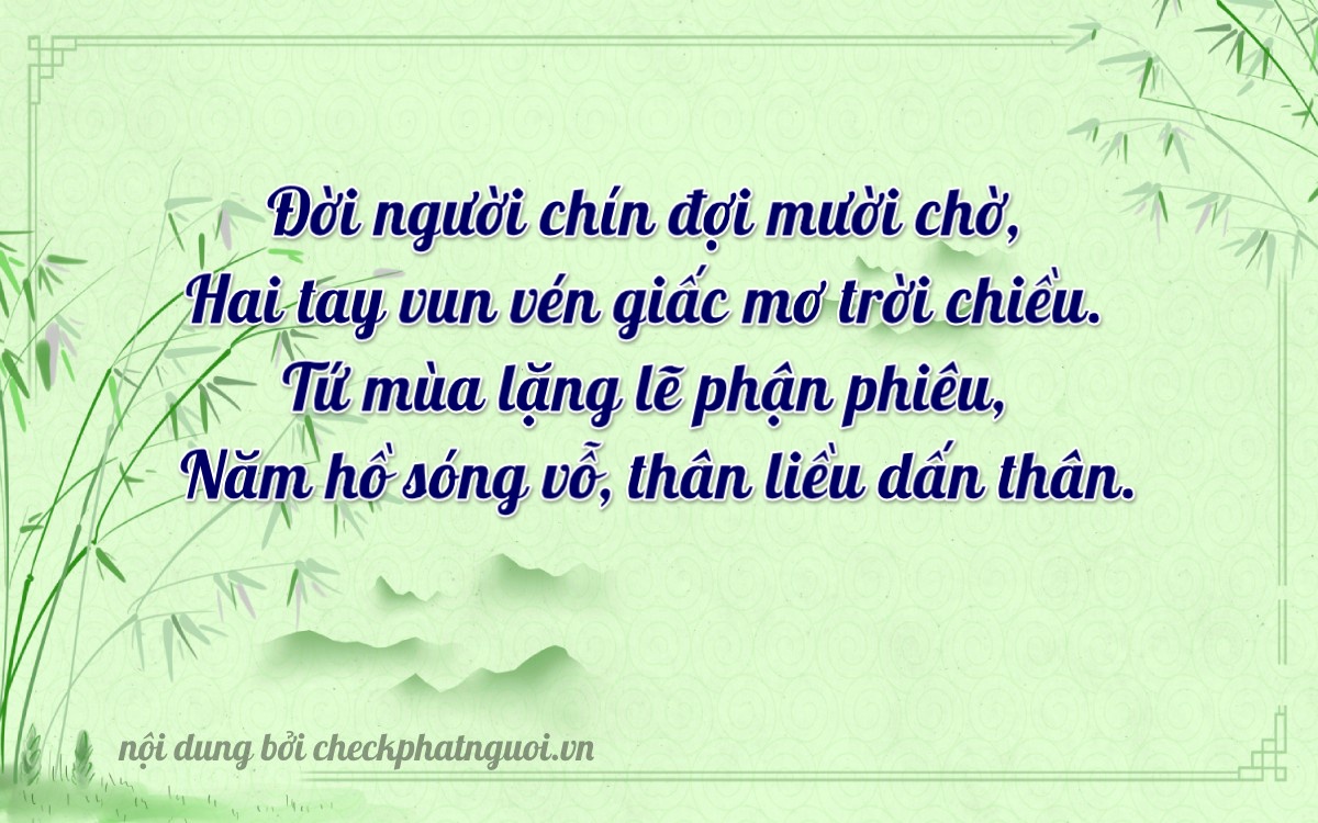 Bài thơ ý nghĩa cho <b>biển số 37A-94255</b> tại website checkphatnguoi.vn