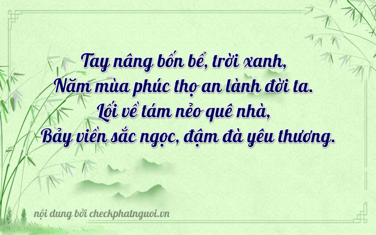 Bài thơ ý nghĩa cho <b>biển số 37A-95875</b> tại website checkphatnguoi.vn