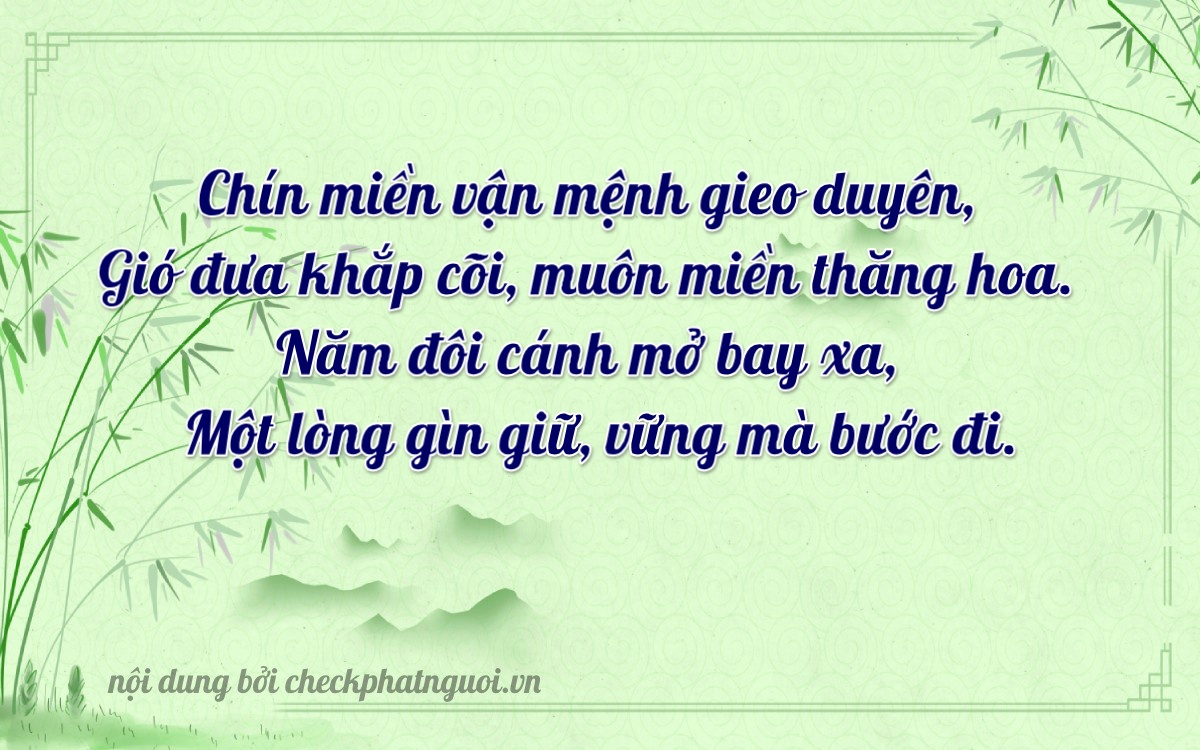 Bài thơ ý nghĩa cho <b>biển số 37A-97511</b> tại website checkphatnguoi.vn