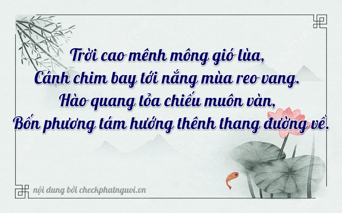 Bài thơ ý nghĩa cho <b>biển số 37A-98756</b> tại website checkphatnguoi.vn