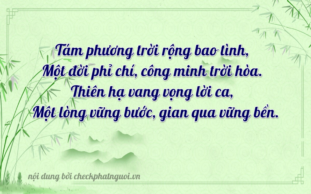 Bài thơ ý nghĩa cho <b>biển số 37A9-89111</b> tại website checkphatnguoi.vn