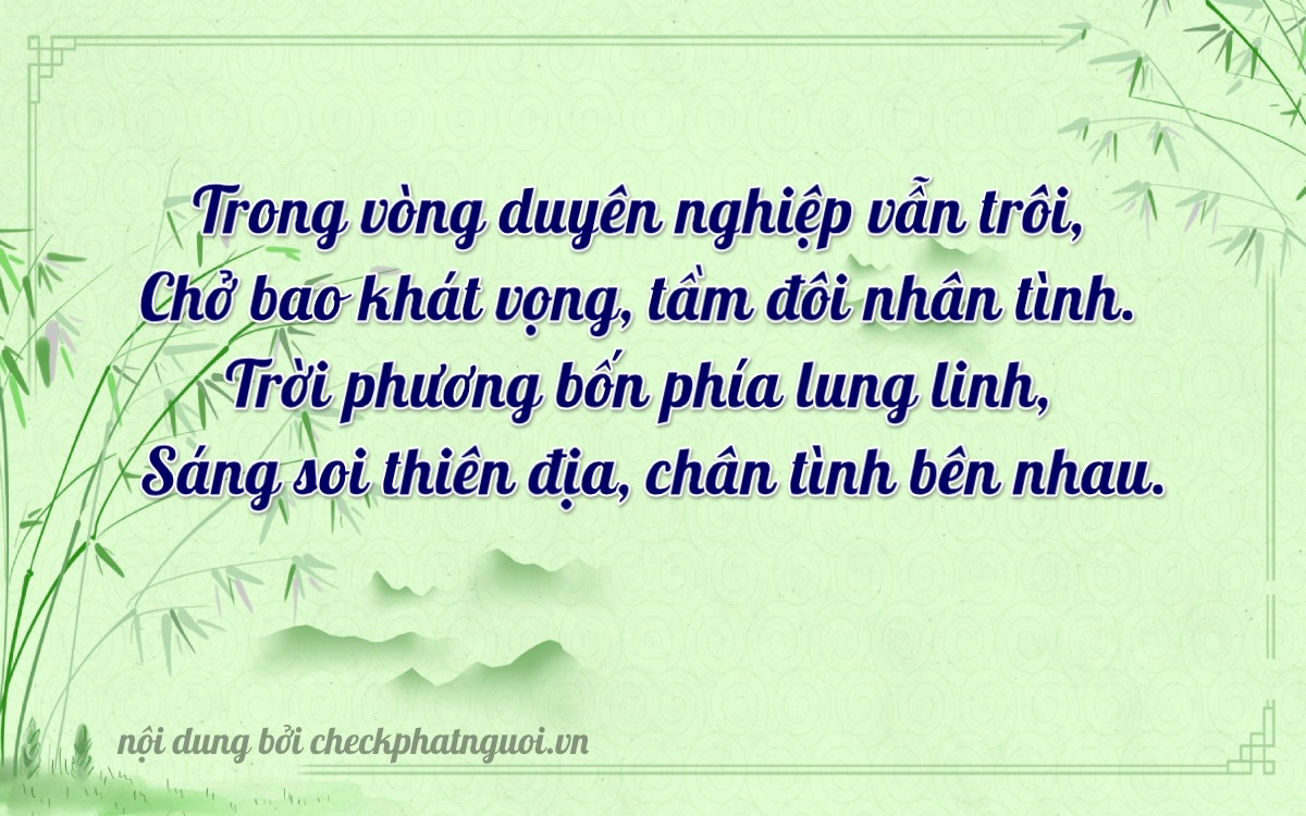 Bài thơ ý nghĩa cho <b>biển số 37AA-04848</b> tại website checkphatnguoi.vn