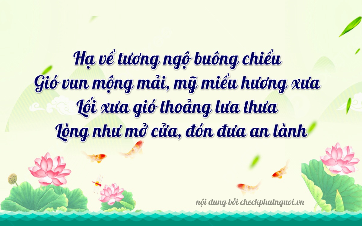 Bài thơ ý nghĩa cho <b>biển số 37AA-04868</b> tại website checkphatnguoi.vn