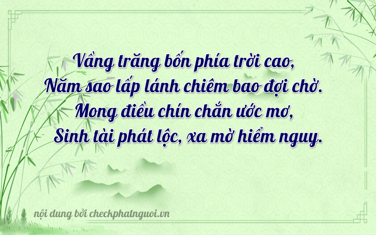 Bài thơ ý nghĩa cho <b>biển số 37AA-04953</b> tại website checkphatnguoi.vn