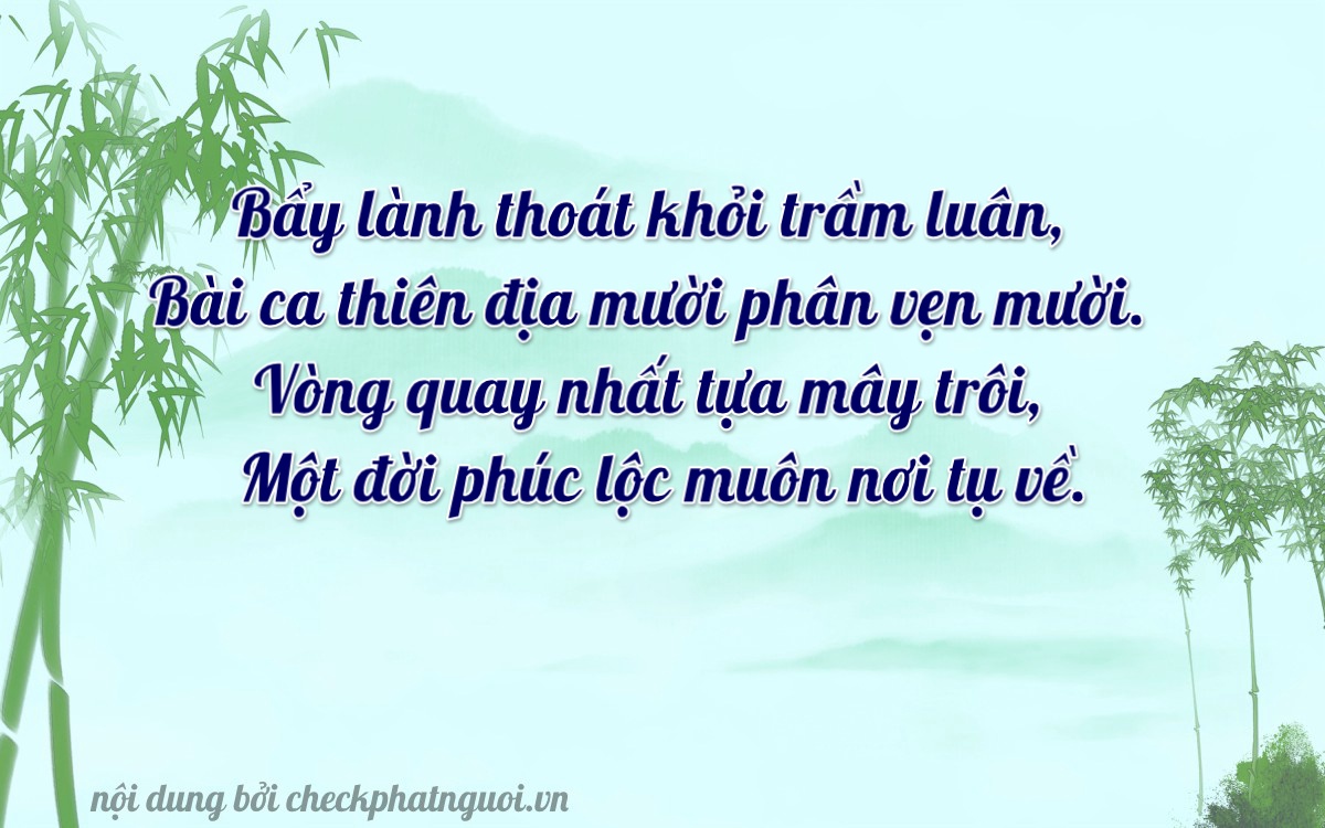 Bài thơ ý nghĩa cho <b>biển số 37AA-07071</b> tại website checkphatnguoi.vn