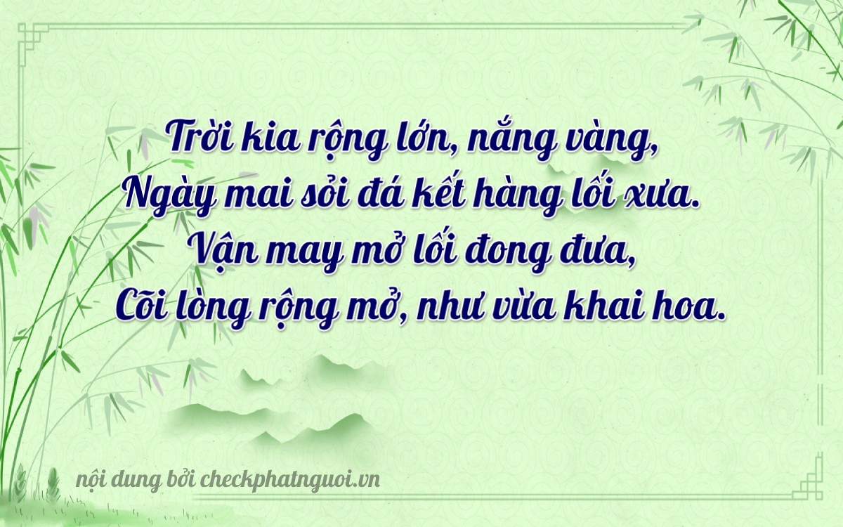 Bài thơ ý nghĩa cho <b>biển số 37AA-08295</b> tại website checkphatnguoi.vn