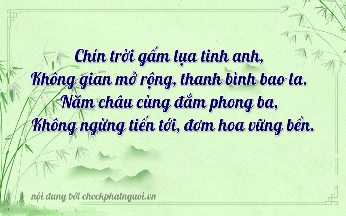 Bài thơ ý nghĩa cho <b>biển số 37AA-09050</b> tại website checkphatnguoi.vn