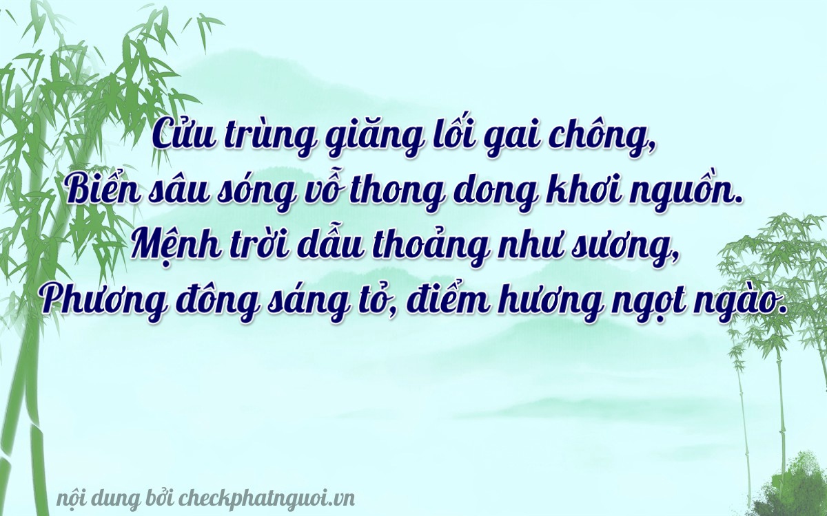 Bài thơ ý nghĩa cho <b>biển số 37AA-09291</b> tại website checkphatnguoi.vn