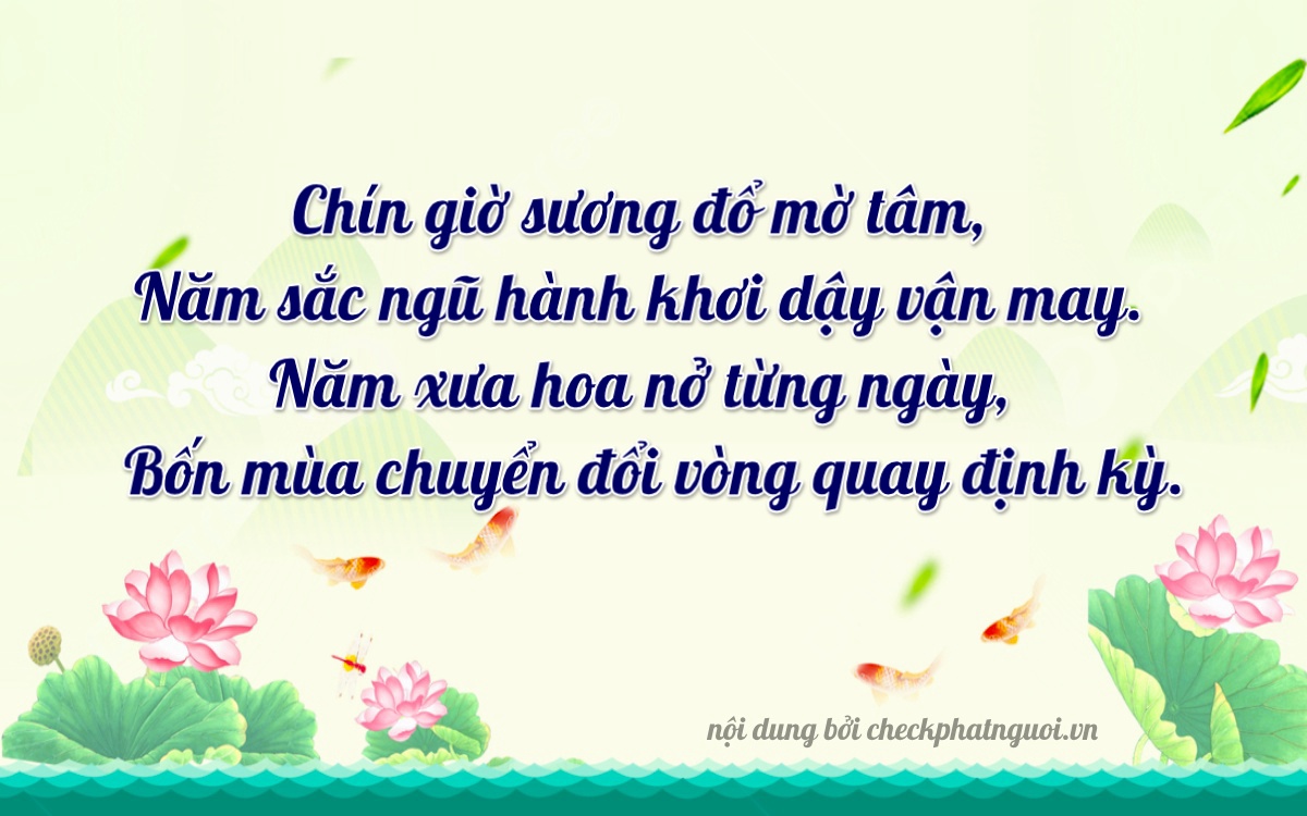 Bài thơ ý nghĩa cho <b>biển số 37AA-09514</b> tại website checkphatnguoi.vn