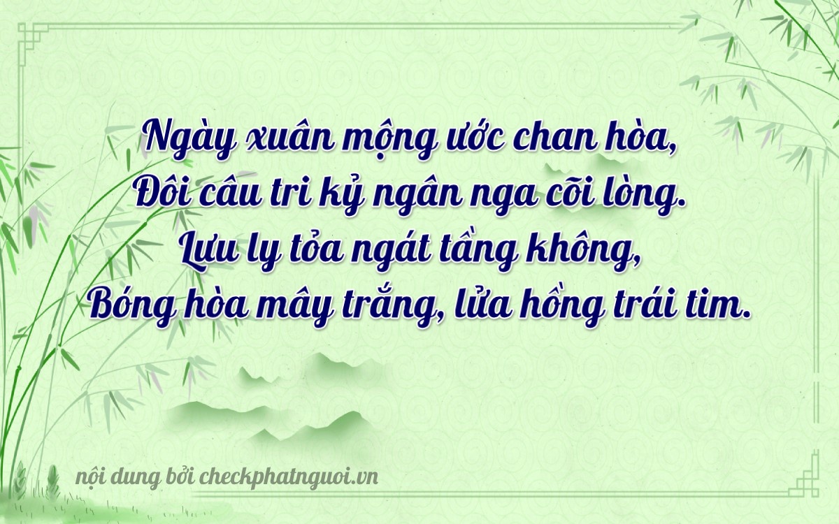 Bài thơ ý nghĩa cho <b>biển số 37AA-11206</b> tại website checkphatnguoi.vn