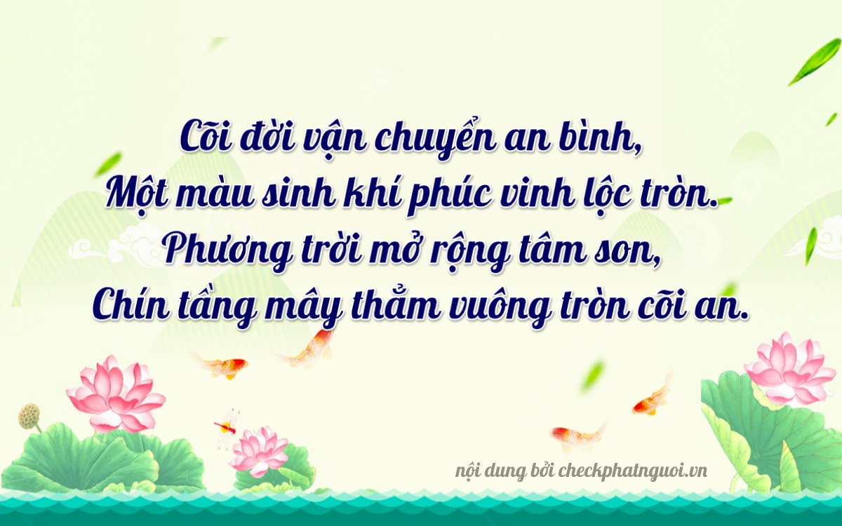 Bài thơ ý nghĩa cho <b>biển số 37AA-11598</b> tại website checkphatnguoi.vn