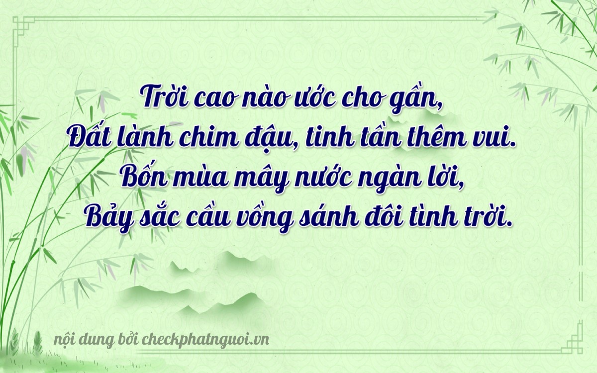Bài thơ ý nghĩa cho <b>biển số 37AG-02047</b> tại website checkphatnguoi.vn