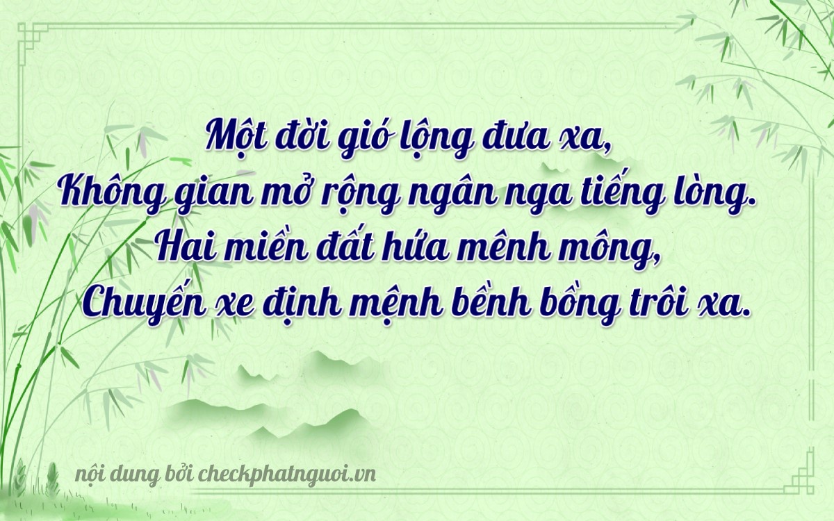 Bài thơ ý nghĩa cho <b>biển số 37AM-01126</b> tại website checkphatnguoi.vn